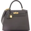 Pre-owned Hermes  Hermes Kelly Handbag Green Epsom With Gold Hardware 25 In Green