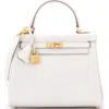 Pre-owned Hermes  Hermes Kelly Handbag Light Togo With Gold Hardware 25 In Brown