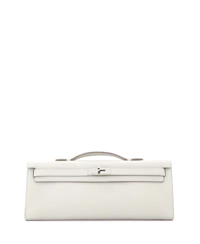 Pre-owned Pre-owned Hermes  Hermes Kelly Handbag Swift In Gray