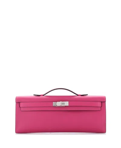 Pre-owned Pre-owned Hermes  Hermes Kelly Handbag Swift In Rose Pourpre