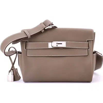 Pre-owned Hermes  Hermes Kelly Messenger Bag Evercolor Pm In Brown