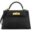 Pre-owned Hermes  Hermes Kelly Mini Ii Bag Black Epsom With Gold Hardware 20 In Black