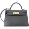 Pre-owned Hermes  Hermes Kelly Mini Ii Bag Green Epsom With Gold Hardware 20 In Green