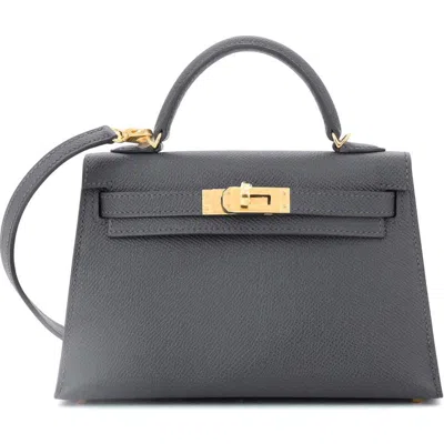 Pre-owned Hermes  Hermes Kelly Mini Ii Bag Green Epsom With Gold Hardware 20