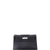 Pre-owned Hermes  Hermes Kelly Pochette Swift In Black