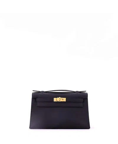 Pre-owned Pre-owned Hermes  Hermes Kelly Pochette Swift In Black