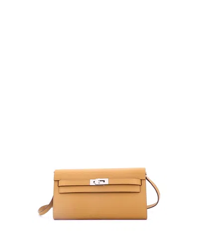 Pre-owned Pre-owned Hermes  Hermes Kelly To Go Handbag Wallet Epsom In Brown