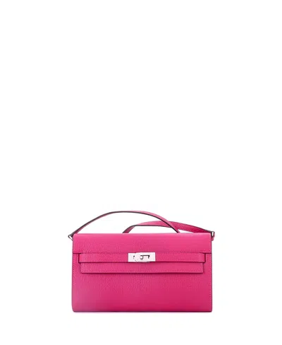 Pre-owned Pre-owned Hermes  Hermes Kelly To Go Wallet Chevre Mysore In Pink