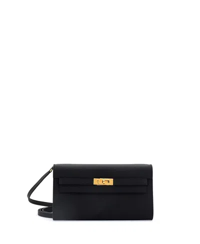 Pre-owned Pre-owned Hermes  Hermes Kelly To Go Wallet Epsom In Black