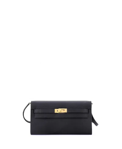 Pre-owned Pre-owned Hermes  Hermes Kelly To Go Wallet Epsom In Black