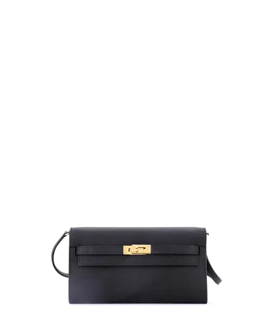 Pre-owned Pre-owned Hermes  Hermes Kelly To Go Wallet Epsom In Black