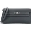 Pre-owned Hermes  Hermes Kelly To Go Wallet Epsom In Black