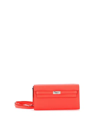 Pre-owned Pre-owned Hermes  Hermes Kelly To Go Wallet Epsom In Pink