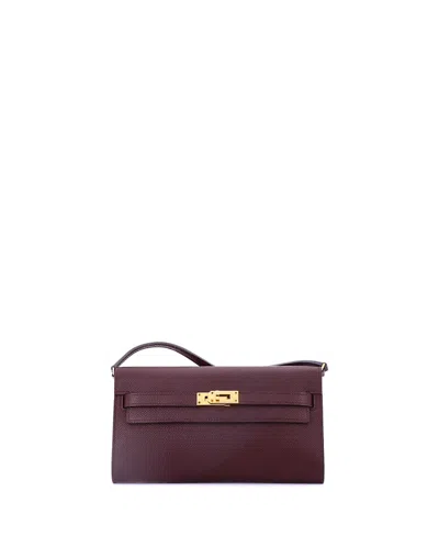 Pre-owned Pre-owned Hermes  Hermes Kelly To Go Wallet Epsom In Red