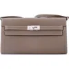 Pre-owned Hermes  Hermes Kelly To Go Wallet Evercolor In Brown