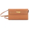 Pre-owned Hermes  Hermes Kelly To Go Wallet Evercolor In Gold