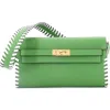 Pre-owned Hermes  Hermes Kelly To Go Wallet Tressage Epsom In Brown