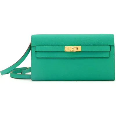 Pre-owned Hermes  Hermes Kelly To Go Wallet Verso Epsom