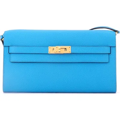 Pre-owned Hermes  Hermes Kelly To Go Wallet Verso Epsom
