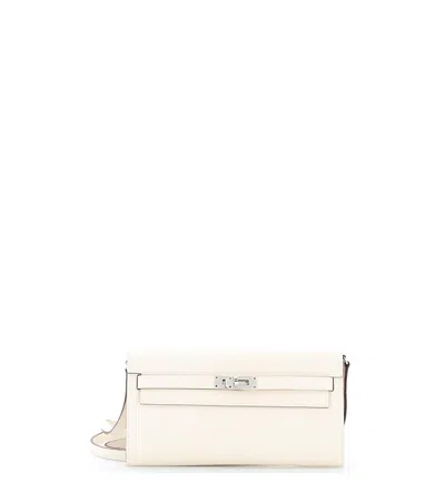 Pre-owned Pre-owned Hermes  Hermes Kelly To Go Wallet Verso Epsom In Neutral