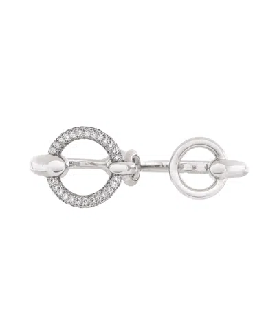 Pre-owned Pre-owned Hermes  Hermes Large Filet D'or Double Ring 18k White Gold With Diamonds