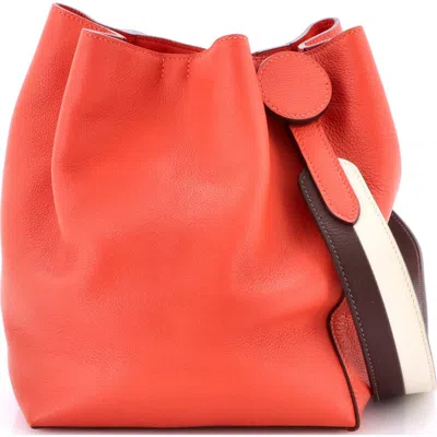 Pre-owned Hermes  Hermes Licol Bag Evercolor 17 In Orange