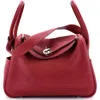 Pre-owned Hermes  Hermes Lindy Bag Clemence 26 In Red