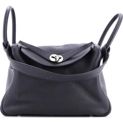 Pre-owned Hermes  Hermes Lindy Bag Clemence 30 In Black