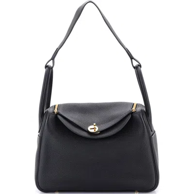 Pre-owned Hermes  Hermes Lindy Bag Clemence 30 In Black