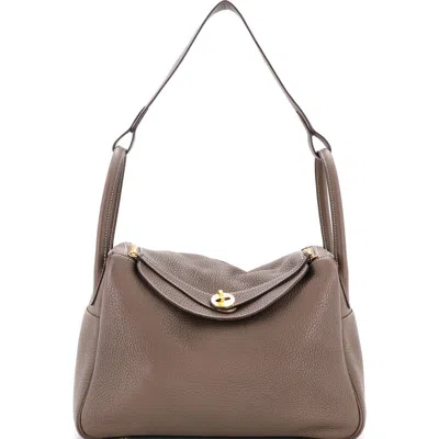 Pre-owned Hermes  Hermes Lindy Bag Clemence 30 In Brown