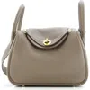 Pre-owned Hermes  Hermes Lindy Bag Clemence Mini In Brown