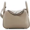 Pre-owned Hermes  Hermes Lindy Bag Clemence Mini In Brown