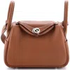 Pre-owned Hermes  Hermes Lindy Bag Clemence Mini In Gold