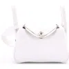 Pre-owned Hermes  Hermes Lindy Bag Clemence Mini In White