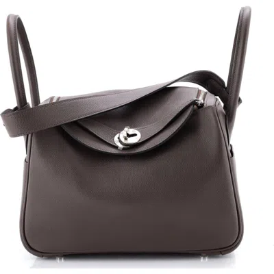 Pre-owned Hermes  Hermes Lindy Bag Evercolor 26 In Brown