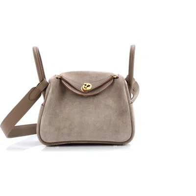 Pre-owned Hermes  Hermes Lindy Bag Grizzly And Swift Mini