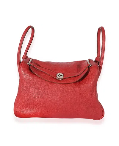 Pre-owned Pre-owned Hermes  Hermes Lindy Leather Handbag In Red
