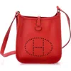 Pre-owned Hermes  Hermes Long Strap Evelyne Bag Epsom Tpm In Red