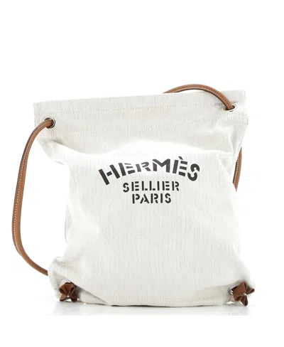 Pre-owned Pre-owned Hermes  Hermes Maline Bag Toile In Neutral