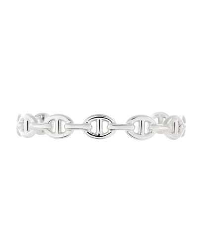 Pre-owned Pre-owned Hermes  Hermes Medium Chaine D'ancre Enchainee Cuff Bracelet Sterling Silver