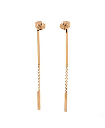 Pre-owned Pre-owned Hermes  Hermes Medium Ever Chaine D'ancre Dangling Earrings 18k Rose Gold