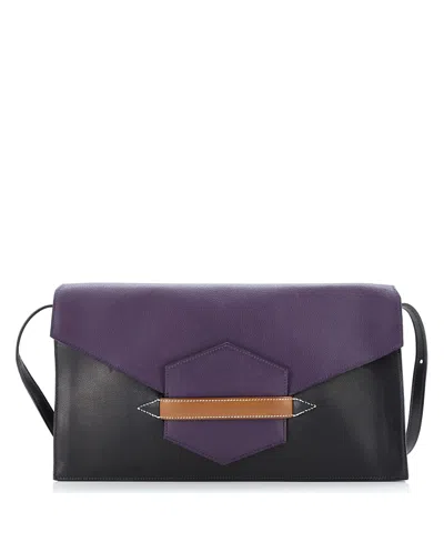 Pre-owned Pre-owned Hermes  Hermes Medium Faco Shoulder Bag Evercolor In Multicolor/ Black/ Brown/ / Pink