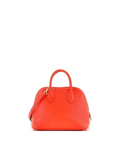 Pre-owned Pre-owned Hermes  Hermes Mini Bolide 1923 Bag Chevre Mysore In Orange