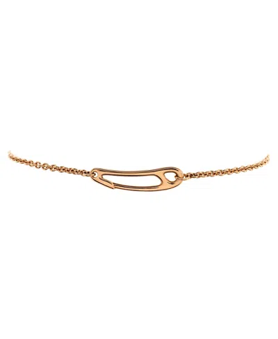 Pre-owned Pre-owned Hermes  Hermes Mini Chaine D'ancre Punk Bracelet 18k Rose Gold In Pink