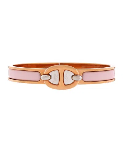 Pre-owned Pre-owned Hermes  Hermes Mini Clic Chaine D'ancre Bracelet Metal And Enamel In Gold