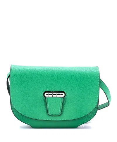 Pre-owned Hermes  Hermes Mini Convoyeur Crossbody Bag Evercolor In Green