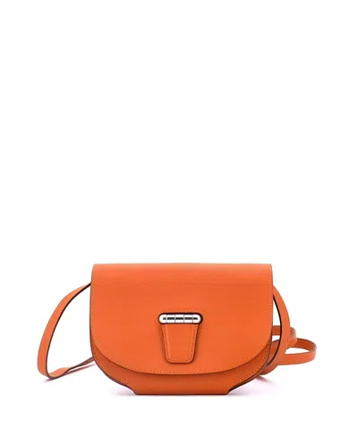 Pre-owned Pre-owned Hermes  Hermes Mini Convoyeur Crossbody Bag Evercolor In Orange
