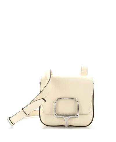 Pre-owned Pre-owned Hermes  Hermes Mini Della Cavalleria Shoulder Bag Epsom In Neutral