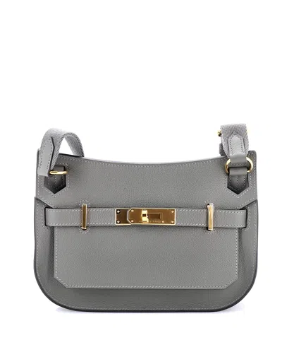 Pre-owned Pre-owned Hermes  Hermes Mini Jypsiere Bag Evercolor In Gray