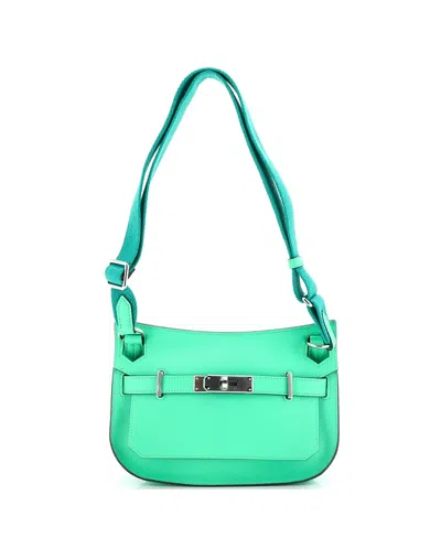 Pre-owned Pre-owned Hermes  Hermes Mini Jypsiere Bag Evercolor In Green